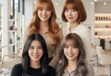 Gaya rambut sebahu korea tn1