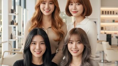 Gaya rambut sebahu korea tn1