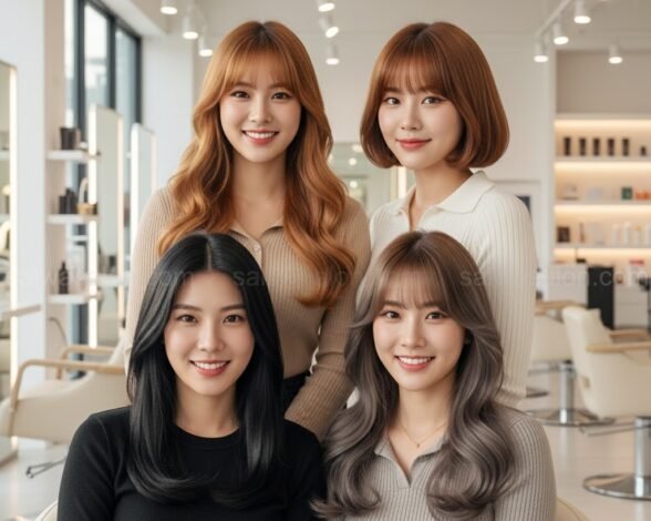 Gaya rambut sebahu korea tn1