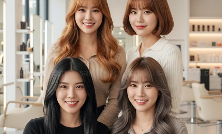 Gaya rambut sebahu korea tn1