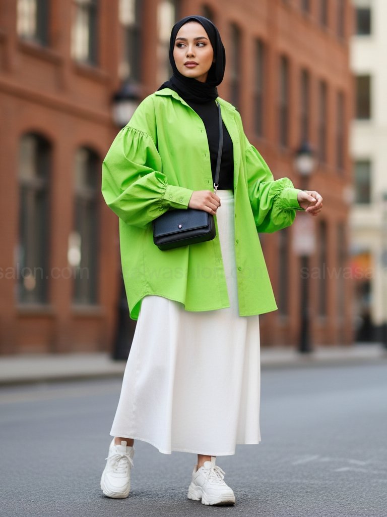 Padu Padan Kemeja Buat Hijabers Kekinian 4 tn2 cr