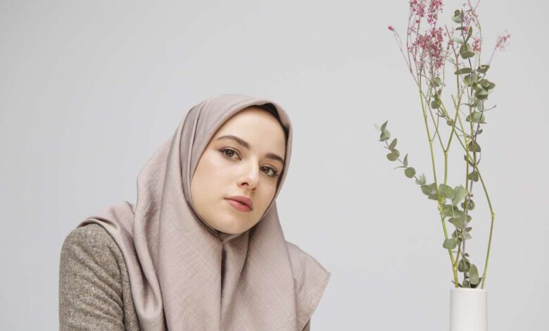 Sampel Hijab Segi Empat Cokelat Nude