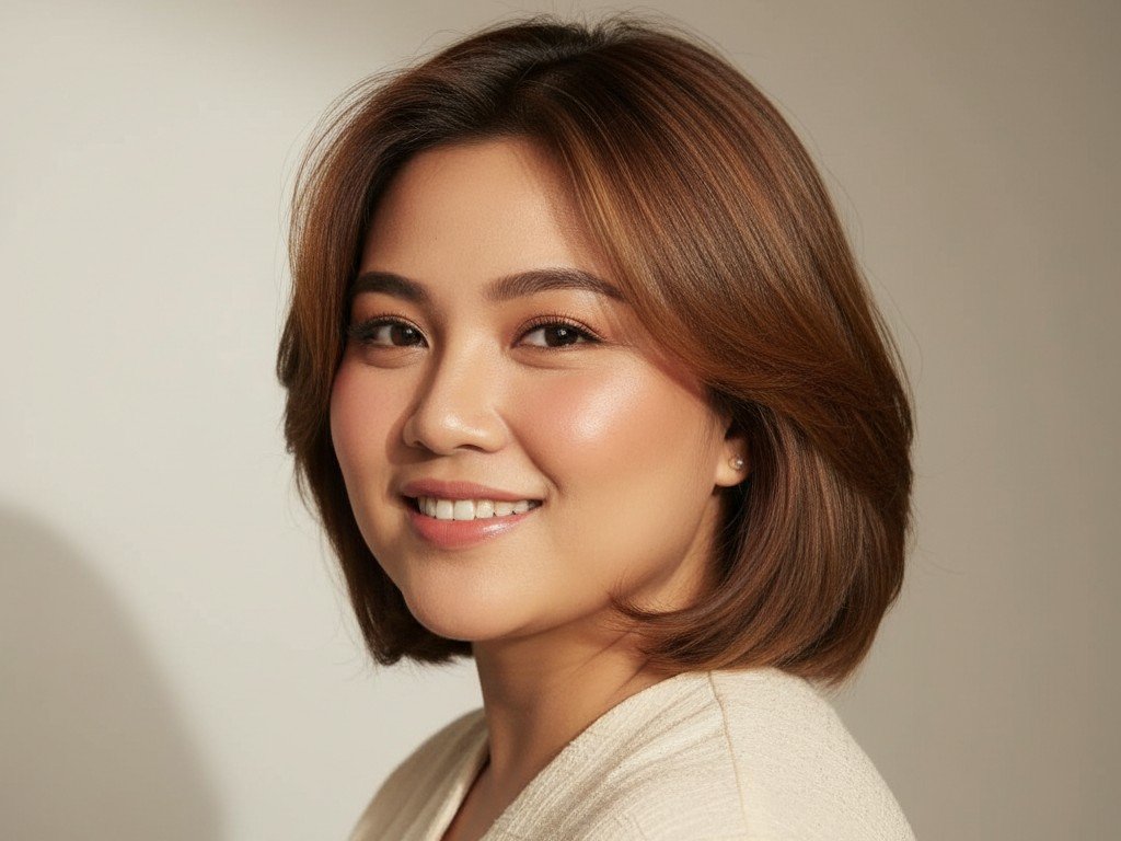 5 Inspirasi Model Rambut Layer Bob 2025 untuk Wajah Bulat