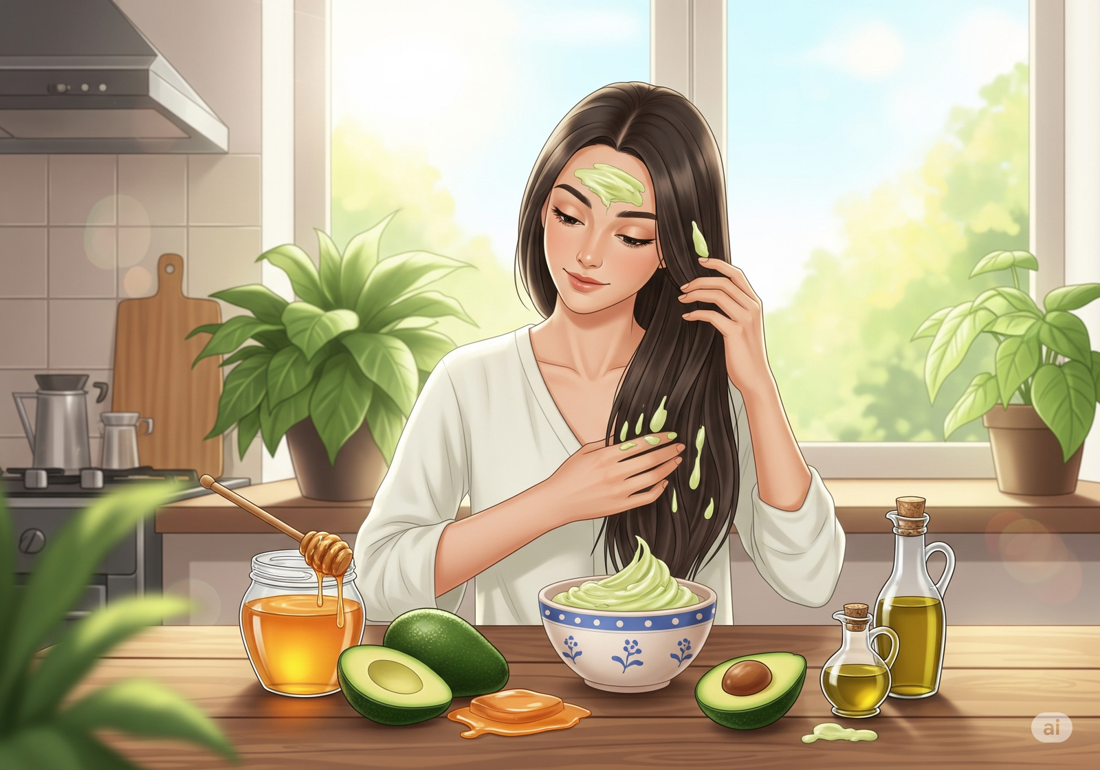 DIY Masker Rambut Alami untuk Rambut Lebih Berkilau - image 1