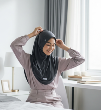 Cara memadukan warna hijab dengan outfit sehari hari.png
