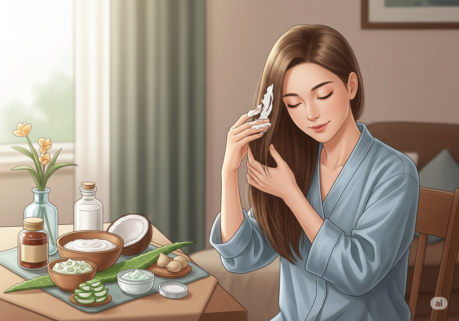 Cara meluruskan rambut secara alami tanpa catokan.png