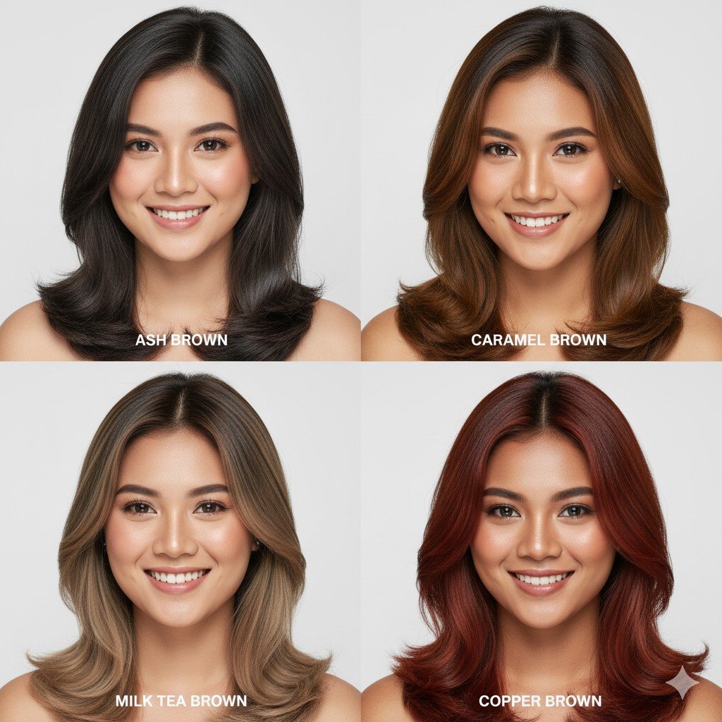 Inspirasi Warna Rambut Cokelat Terang 1 cr