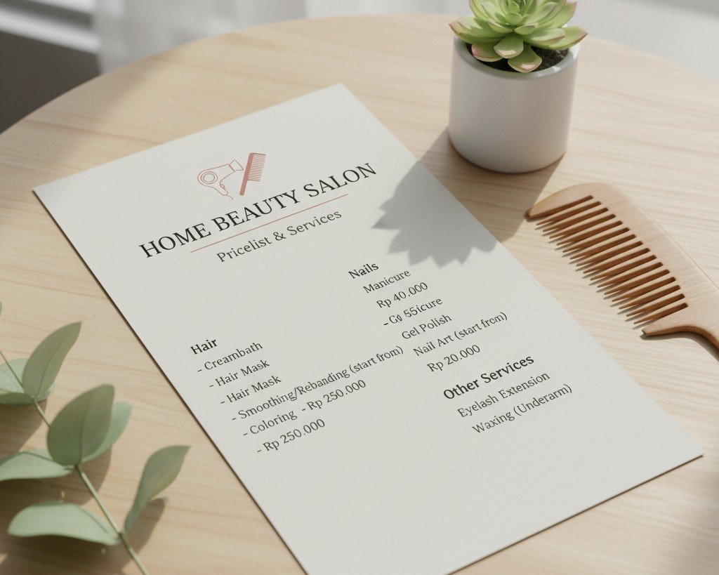Rincian Modal Awal Bisnis Salon Rumahan 2025 (Plus Analisis BEP) Bisnis Salon Rumahan 4 cr
