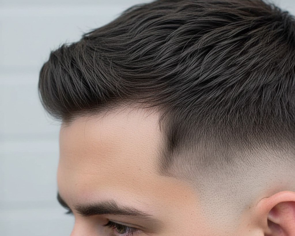 Ide Potongan Rambut Pria dengan Aksen Garis 3 cr