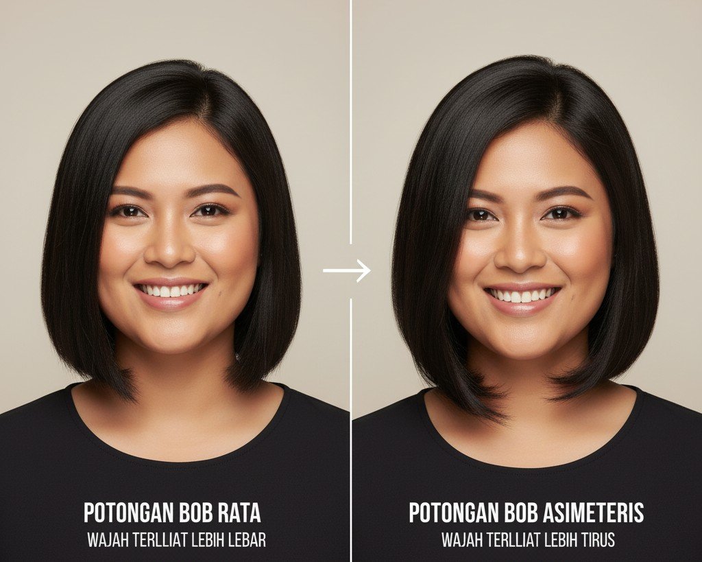 Rambut Bob untuk Wajah Bulat 2 cr