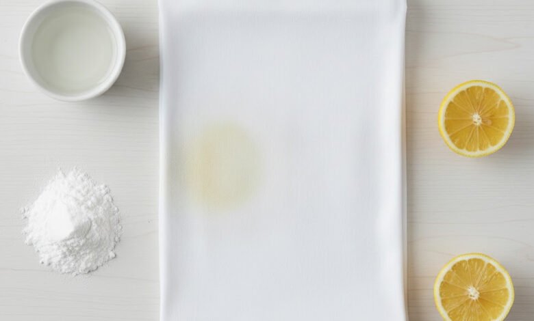 Noda Keringat di Jilbab Bikin Blues? Coba 3 Bahan Dapur Ini Selain Deterjen, Bye-Bye Bekas Kuning! - Featured