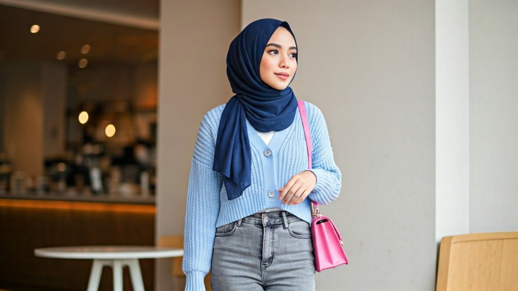 OOTD Celana Jeans Plus Hijab: 7 Inspirasi Chic ala Adinda Friska yang Wajib Kamu Coba! - Featured