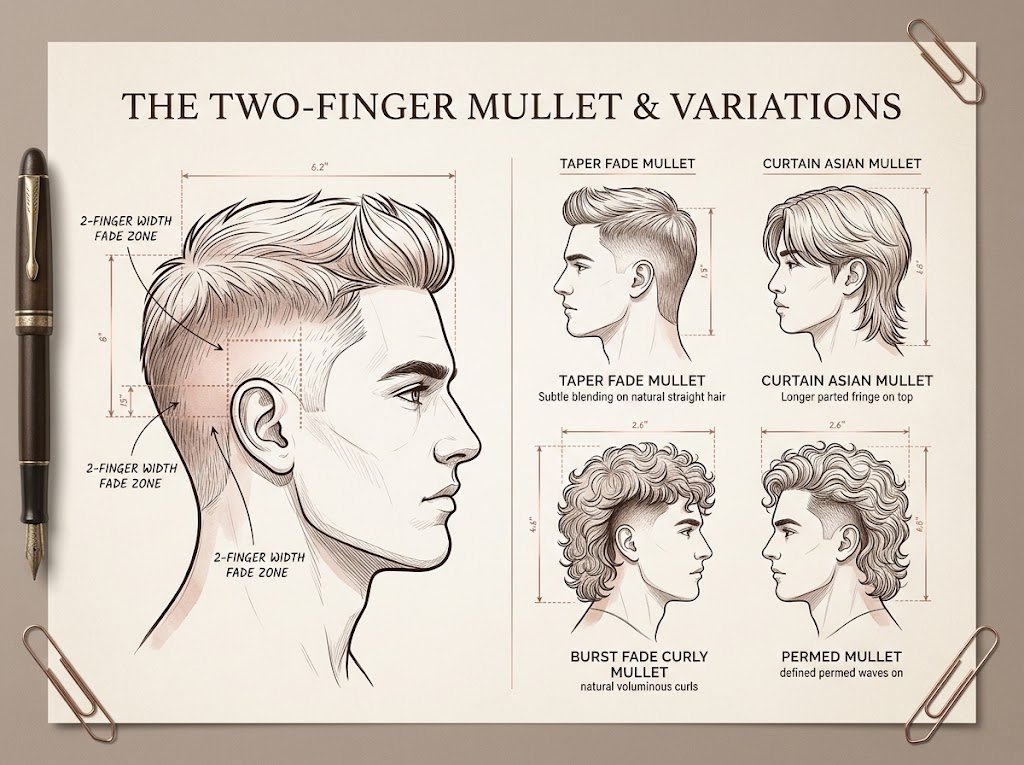 10 Potongan Rambut Mullet 2 Jari Pria Rapi dan Mudah Diatur - image 1