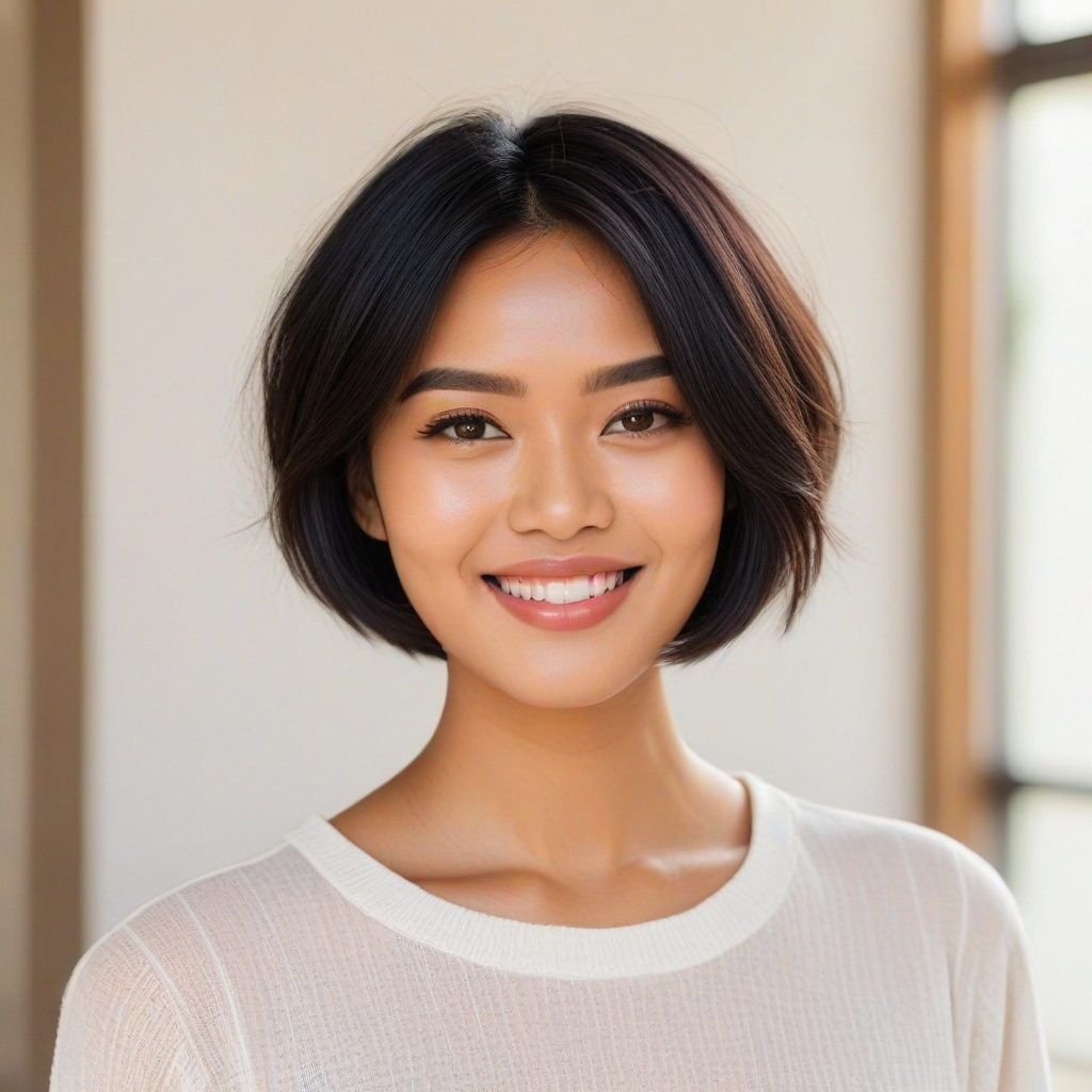 Model Rambut Bob Pendek Segar dan Modis