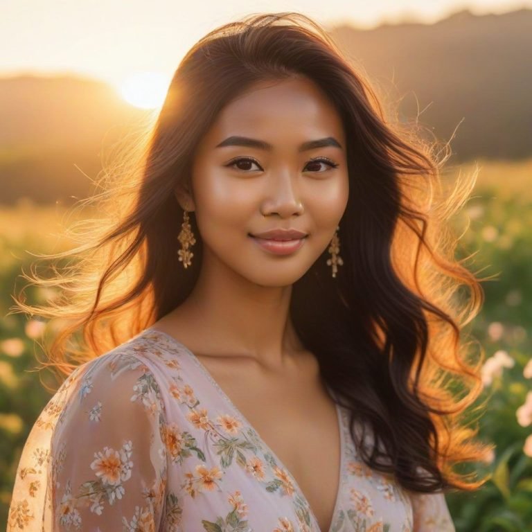 Potret Cantik Alami dengan Rambut Berkilau Sehat