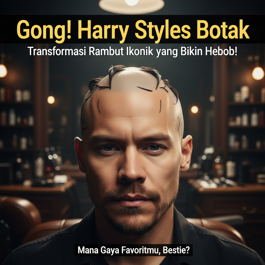 Gong! Harry Styles Botak, Transformasi Rambut Ikonik yang Bikin Heboh! Mana Gaya Favoritmu, Bestie? - Featured