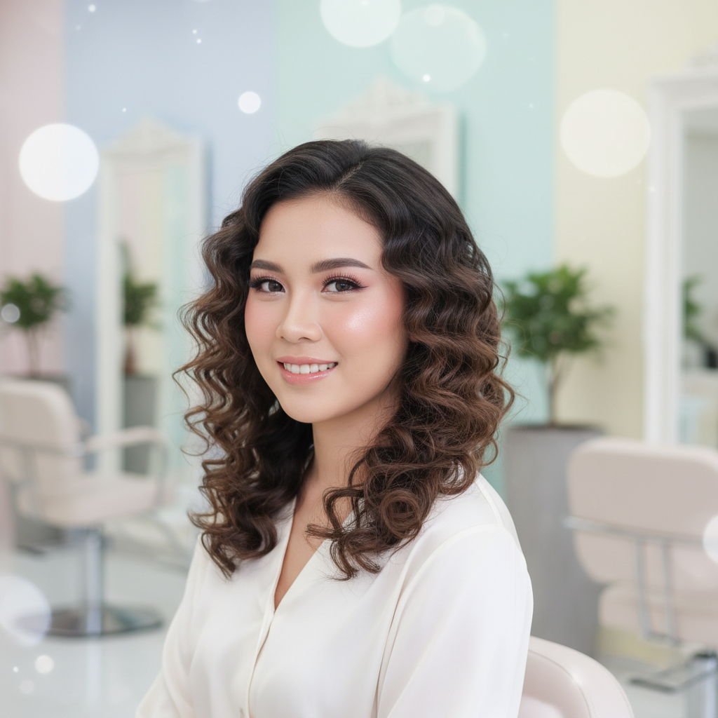 AI Visual: OMG, Bestie! 6 Gaya Rambut Keriting Gantung Hits yang Bisa Kamu Bikin Sendiri di Rumah, Dijamin Makin Glowing! ✨