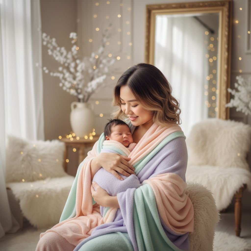 AI Visual: Cuaca Dingin Datang, Si Kecil Rewel? Jangan Panik! Ini Rahasia Jaga Baby Tetap Hangat & Sehat Ala Salwa! ✨