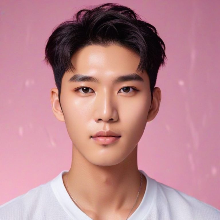 Wajah Glowing Bersih Pria dengan Gaya Rambut Lembut