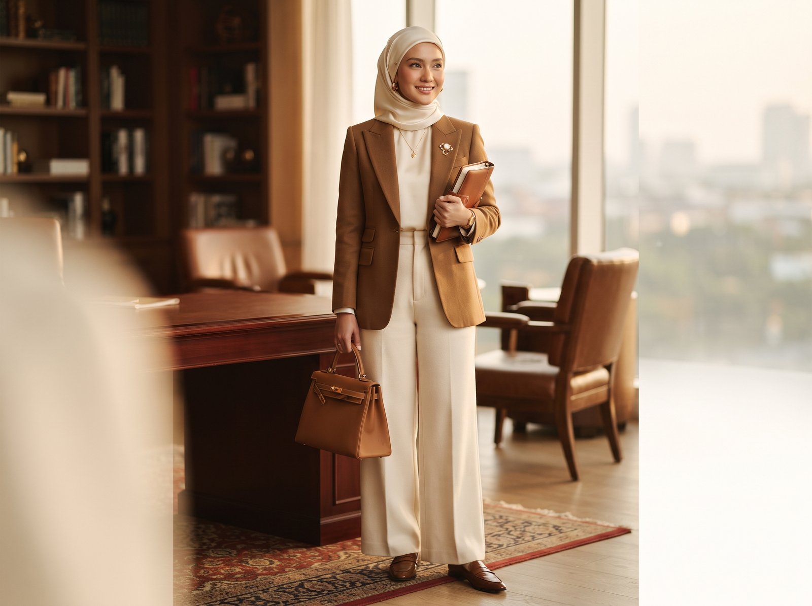 10 Inspirasi Gaya Hijab Business Casual ala Old Money: Classy, Santun, dan Elegan - Featured