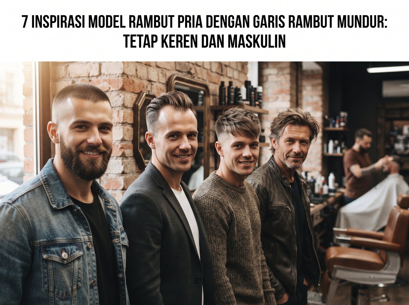 7 Inspirasi Model Rambut Pria dengan Garis Rambut Mundur (Receding Hairline): Tetap Keren dan Maskulin - Featured