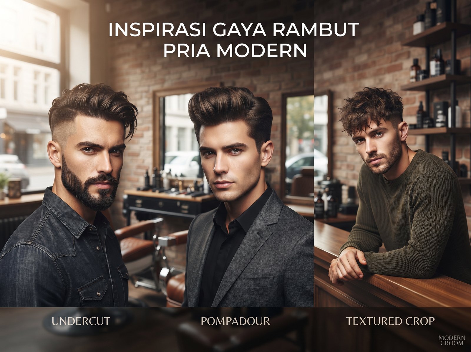 Inspirasi Gaya Rambut Pria Modern Paling Populer: Dari Undercut, Pompadour, hingga Textured Crop - Featured