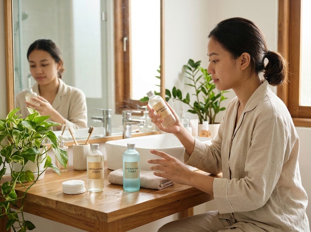Perbedaan Exfoliating Toner dan Hydrating Toner: Fungsi, Kandungan, dan Urutan Pakai - Featured