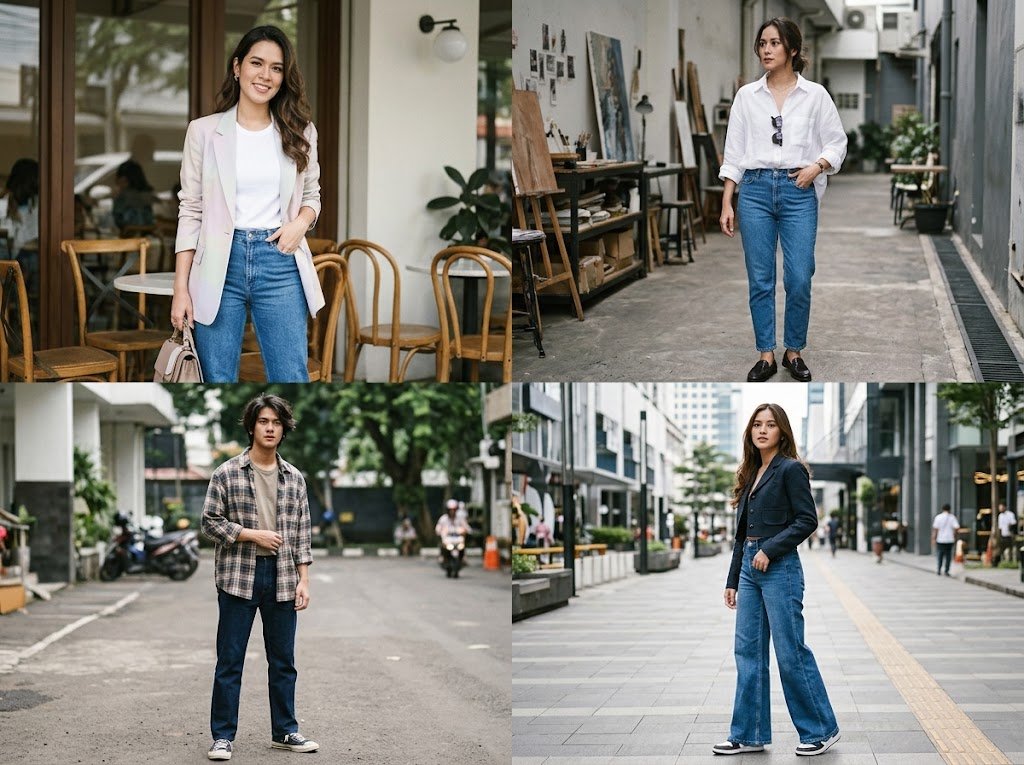 5 Inspirasi Gaya Celana Jeans Selebriti Indonesia: Santai, Modis, dan Berkelas - image 1