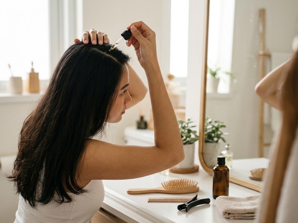 6 Cara Memakai Hair Tonic yang Benar agar Rambut Tebal dan Kuat - Featured