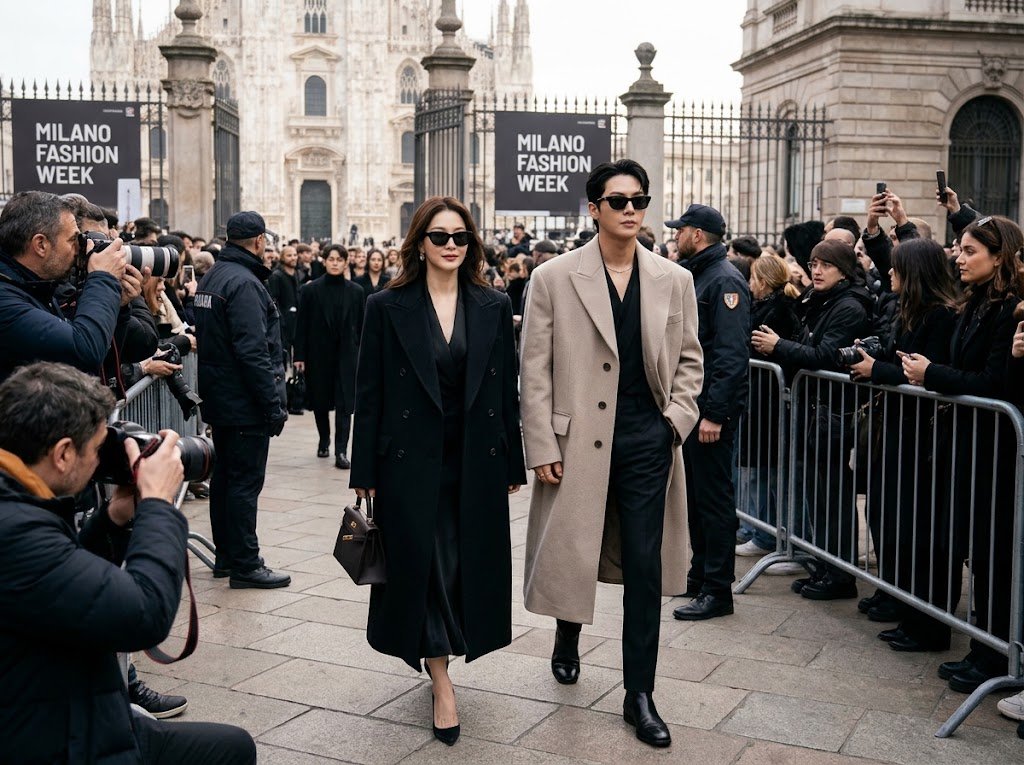 Inspirasi Gaya Mewah Selebriti Korea di Milan Fashion Week: Padu Padan Berkelas dan Tips Tampil Anggun - Featured