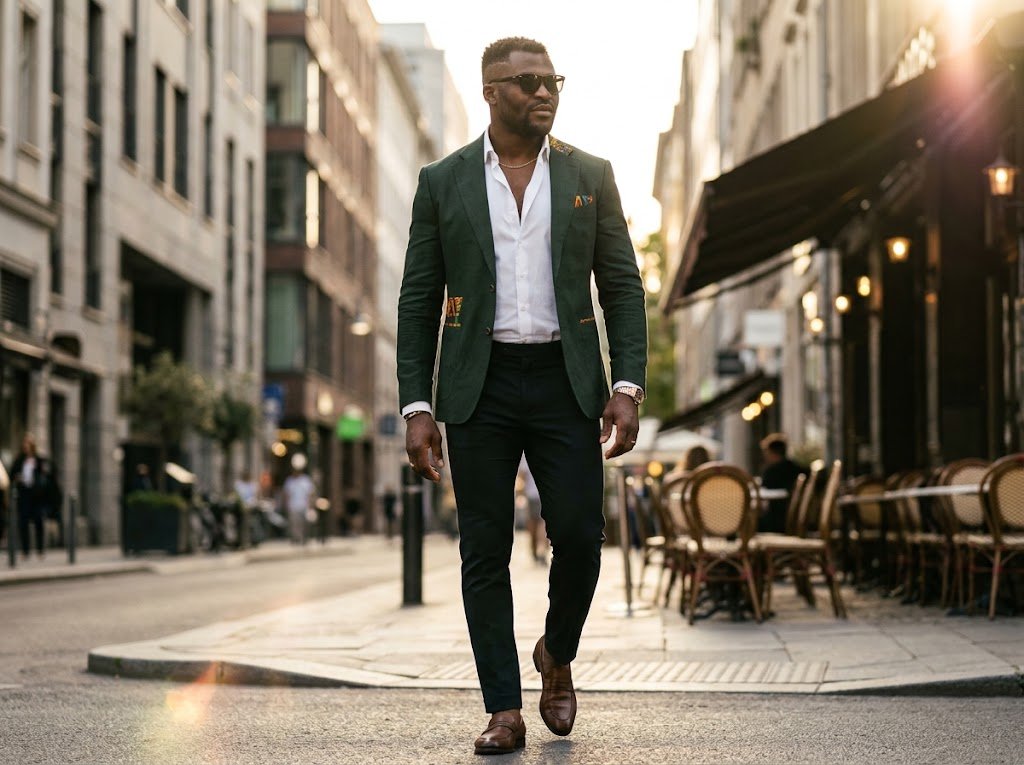 Inspirasi Gaya Maskulin Francis Ngannou: Trik Padu Padan Outfit Manly dan Berkarakter - Featured
