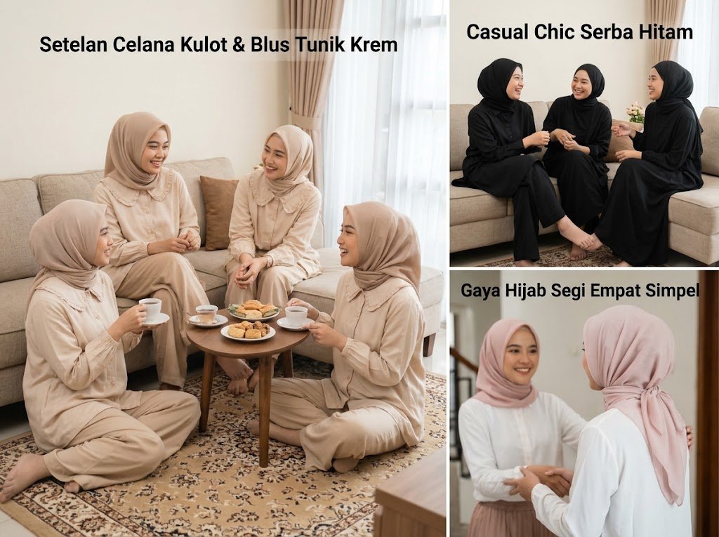 Inspirasi Outfit Silaturrahmi Kasual Elegan ala Geng Mamayu: Nyaman, Santun, dan Kompak - image 1