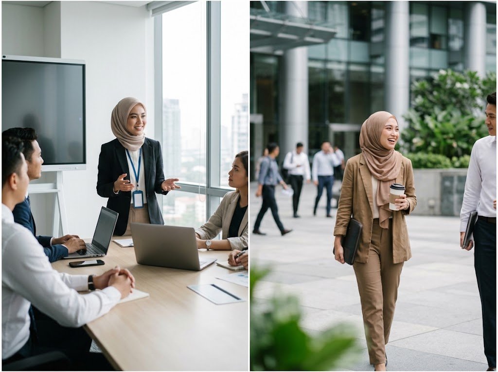 Menjaga Karakter dan Rasa Percaya Diri dengan Hijab di Dunia Karier - Featured