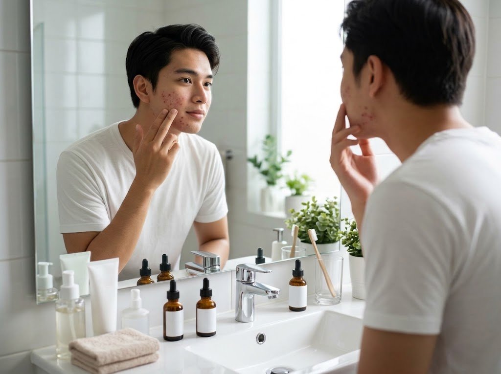 4 Pilihan Serum Wajah untuk Pria Berjerawat: Formula Cepat Meresap, Bebas Lengket, dan Efektif Redakan Radang - Featured